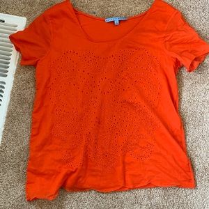 Antonio Melani Orange Embroidered shirt